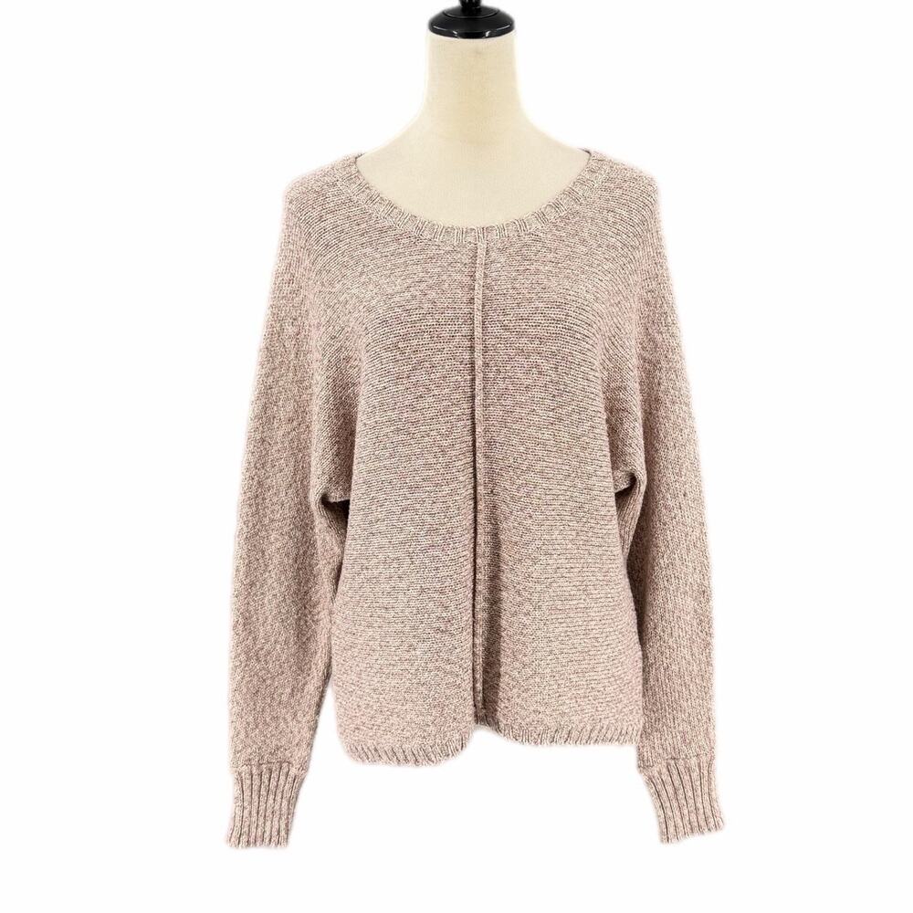 Tribal Taupe Metallic Knit Sparkle Chunky Lightweight Chic Shimmer Glam Sweater